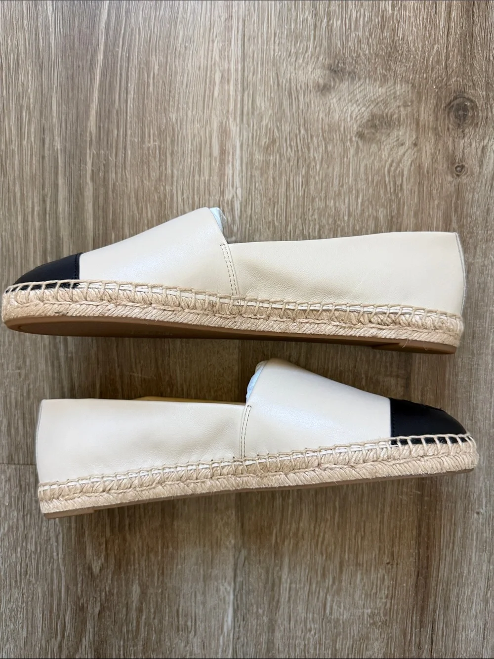 Tory Burch Beige and Black Women's Espadrille Flats **Brand New**